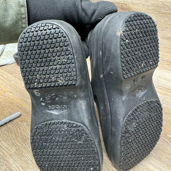 Crocs Black Neria Pro II Slip Resistant Work Clog Women s Size 7W - Picture 4 of 6